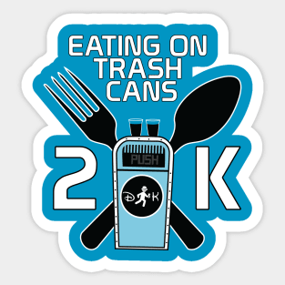 Eating On Trash Cans 2K Sticker